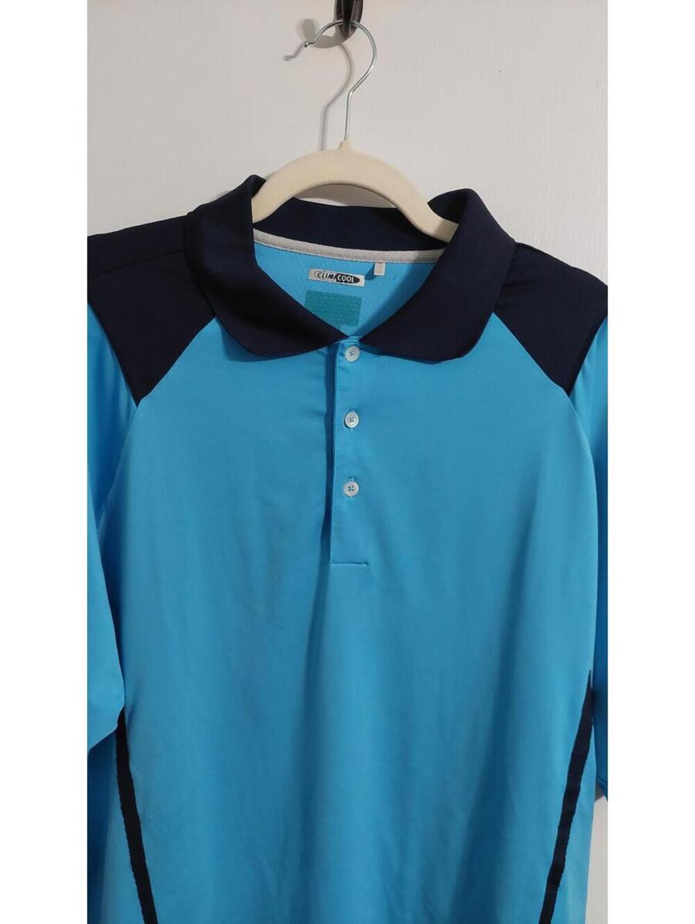 Climacool Men's by Adidas Polo Shirt XL Blue and Navy